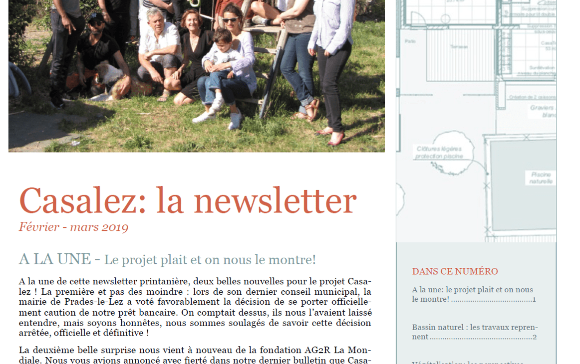 You are currently viewing Newsletter Février – mars 2019