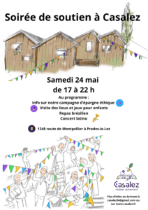 Lire la suite à propos de l’article 24 mai, soirée soutien et guinguette à Casalez